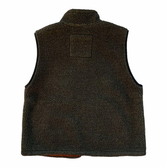 Men's Abercrombie & Fitch Heavy Fleece Lined Full Zip Vest Large Grey Or… - Picture 2 of 7